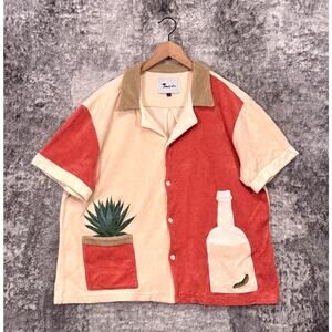 Tombolo Shirt XL Mens Gusanito Tequila Organic Terry Cabana Cuban Camp
